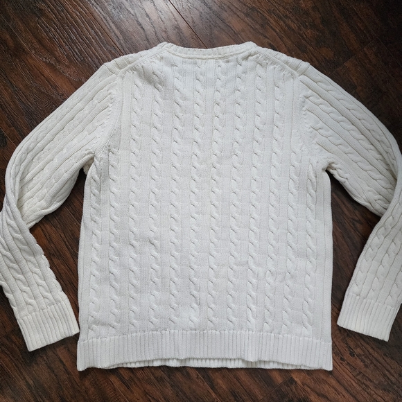 L.L. Bean Women's Cable Knit Sweater - Cream - Picture 4 of 11